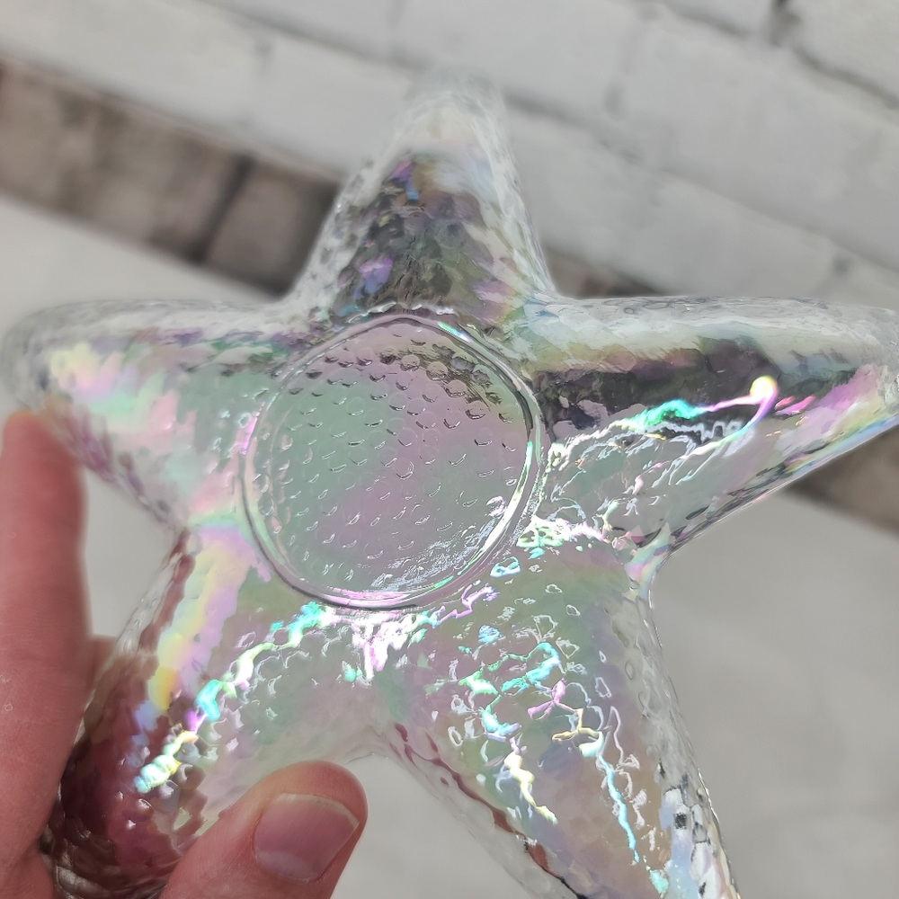 Akcam (4) Vintage Iridescent Starfish Appetizer/Tidbit Dishes Handmade in Turkey - Picture 11 of 17